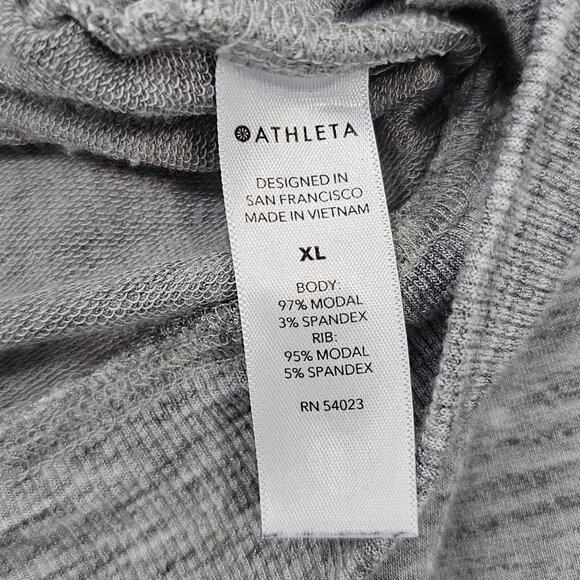 Athleta Womens Beyond Soft Heather Gray Long Sleeve Mindset Sweatshirt XL Top - Picture 5 of 9